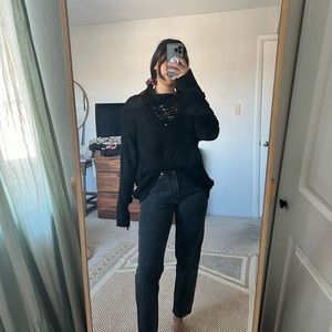 Chunky Black Knit Sweater